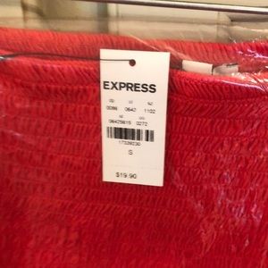 Express Tops - NWT Express Gathered Tube Top Size Small Orange Express Tops - NWT Express Gathered Tube Top Size Small Orange